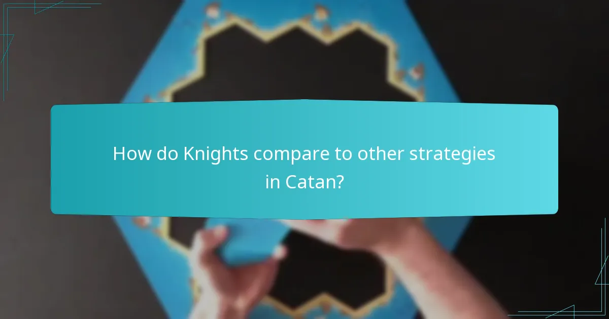 How do Knights compare to other strategies in Catan?