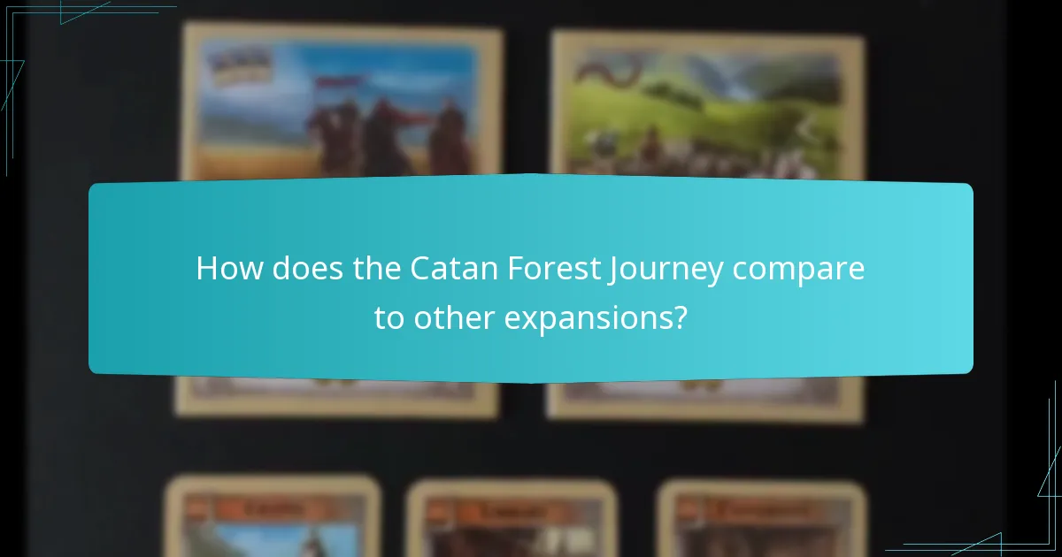 How does the Catan Forest Journey compare to other expansions?