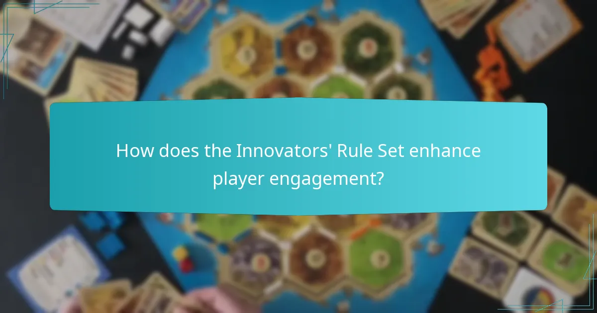 How does the Innovators’ Rule Set enhance player engagement?