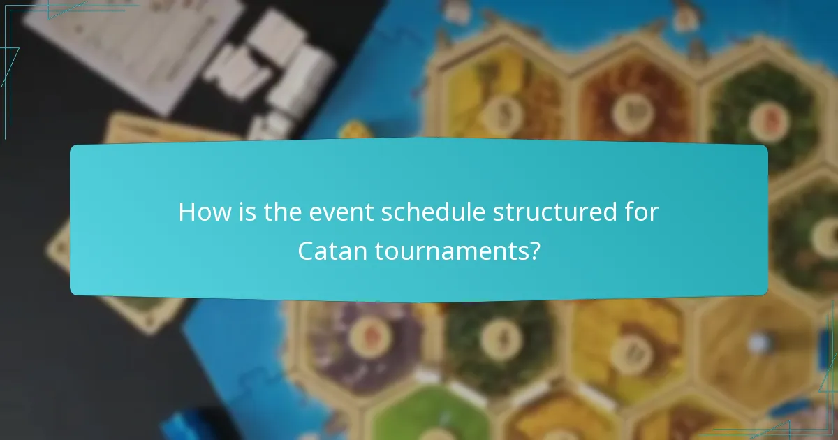 When are scheduled breaks during Catan tournaments?