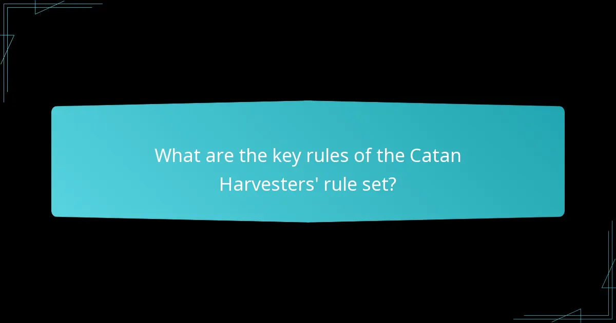 How does gameplay flow differ in Catan Harvesters?