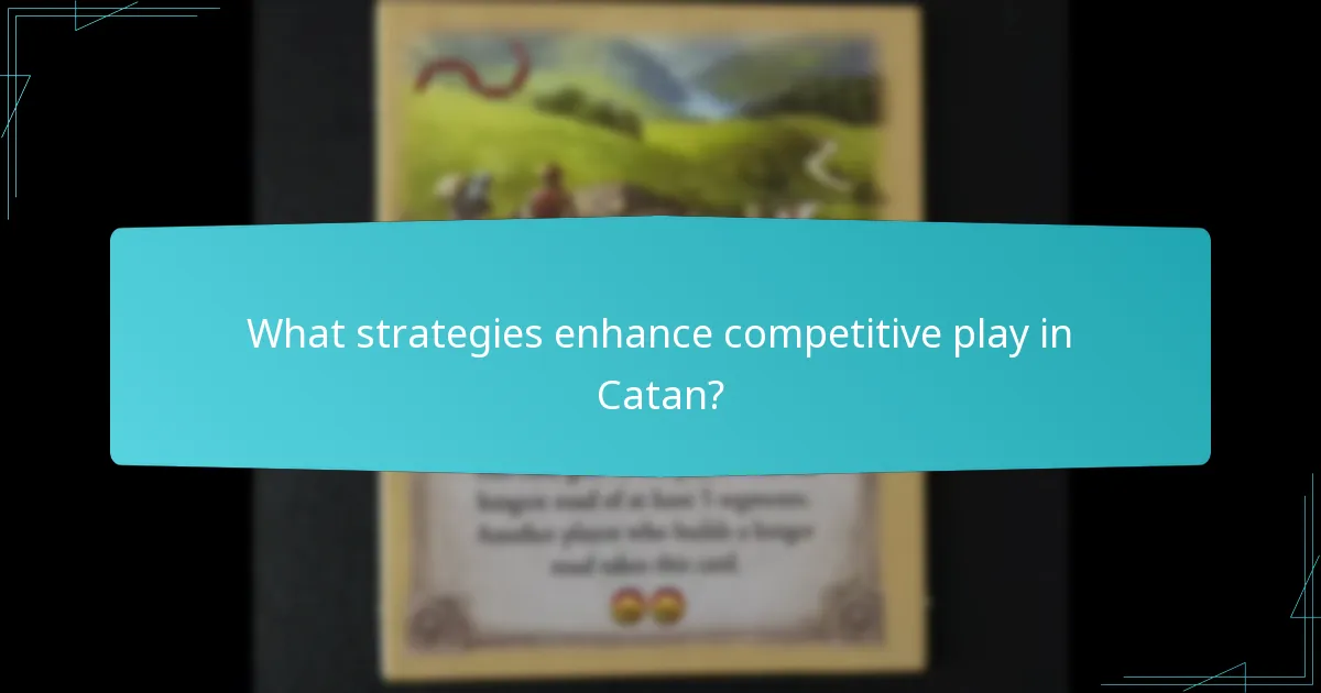 Which Catan variant rules impact strategy?